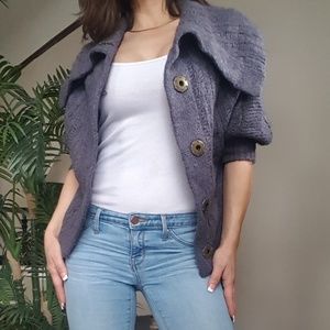 Free People soft taupe purple sweater  small